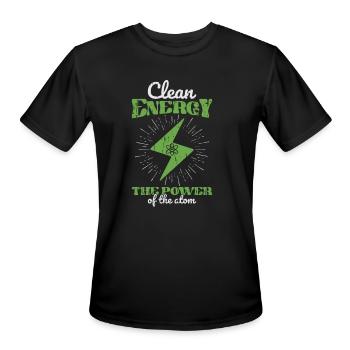 Clean Energy: The Power of the Atom - Nuclear - Men's Moisture Wicking Performance T-Shirt - black - Front - Jackson (183cm)