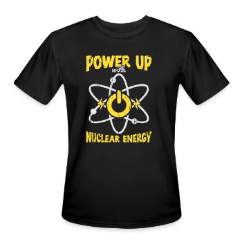 Power Up with Nuclear Energy - Nuclear - Men's Moisture Wicking Performance T-Shirt - black - Front - Jackson (183cm)