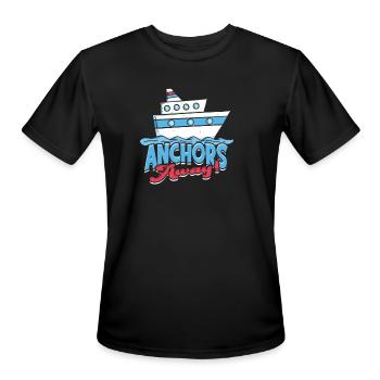 Anchors away! - Cruise - Men's Moisture Wicking Performance T-Shirt - black - Front - Jackson (183cm)