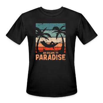 An escape to paradise - Cigar - Men's Moisture Wicking Performance T-Shirt - black - Front - Jackson (183cm)