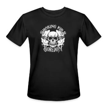 Smoking kills... boredom - Smoke - Men's Moisture Wicking Performance T-Shirt - black - Front - Jackson (183cm)