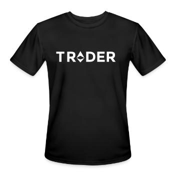 Sleek Ethereum Trader Design - Men's Moisture Wicking Performance T-Shirt - black - Front - Jackson (183cm)