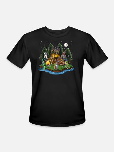 Cryptozoology Cryptids - Men's Moisture Wicking Performance T-Shirt - black