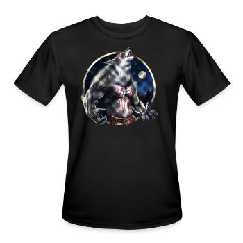 Werewolf Howling OFFICIAL - Men's Moisture Wicking Performance T-Shirt - black - Front - Jackson (183cm)