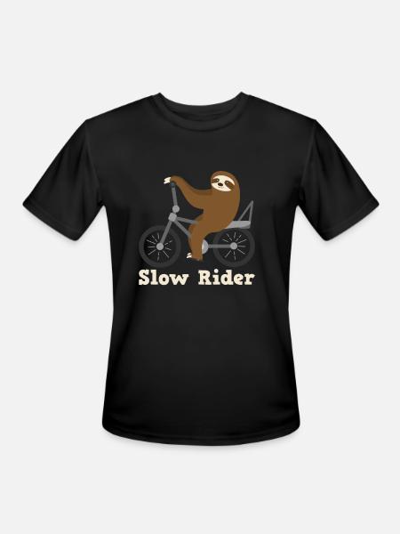 Slow Rider Sloth Cyclisme Équitation Vélo Vélo Paresseux - T-Shirt Performance pour hommes - noir