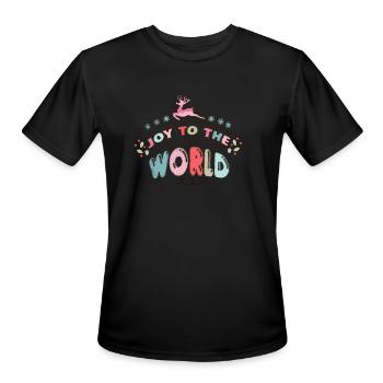 Joy To The World - Men's Moisture Wicking Performance T-Shirt - black - Front - Jackson (183cm)