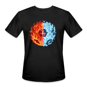Fire and Ice Orb Duel - Men's Moisture Wicking Performance T-Shirt - black - Front - Jackson (183cm)