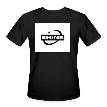 Shine Orbit Emblem - Men's Moisture Wicking Performance T-Shirt - black - Front - Jackson (183cm)