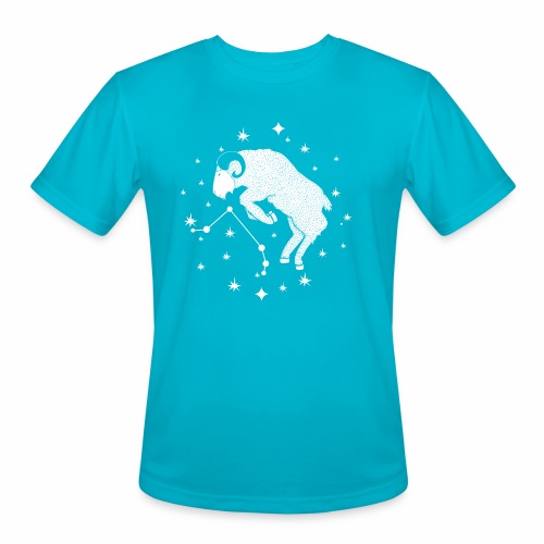 Ambitious Aries Constellation Birthday March April - Men's Moisture Wicking Performance T-Shirt