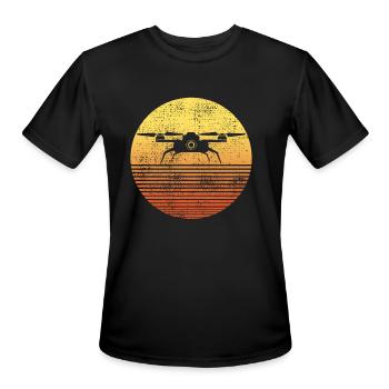 Drone - Men's Moisture Wicking Performance T-Shirt - black - Front - Jackson (183cm)