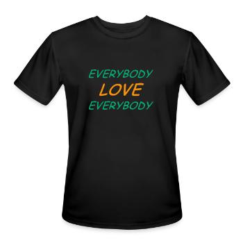 Everybody Love Everybody - Men's Moisture Wicking Performance T-Shirt - black - Front - Jackson (183cm)