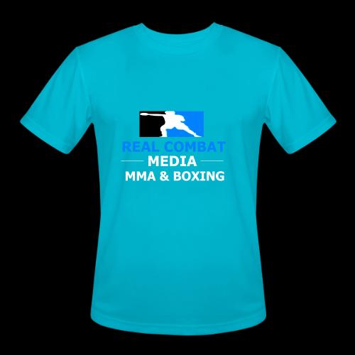 RCM MMA & BOXING Light Blue White Text - Men's Moisture Wicking Performance T-Shirt