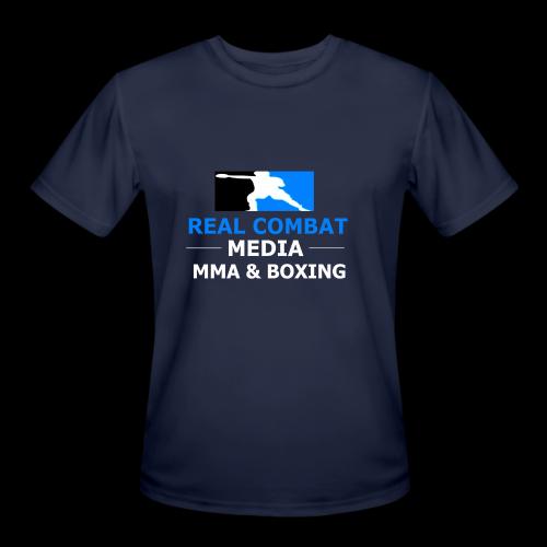 RCM MMA & BOXING Light Blue White Text - Men's Moisture Wicking Performance T-Shirt