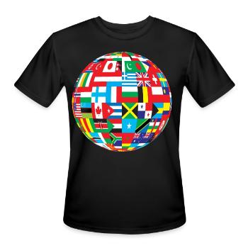 United Globe - Men's Moisture Wicking Performance T-Shirt - black - Front - Jackson (183cm)