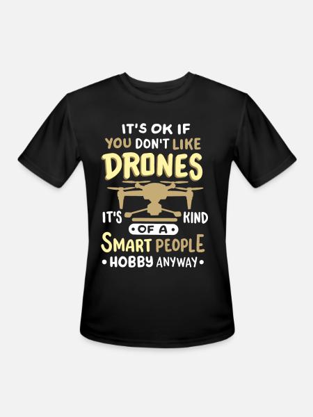 Drones Quadcopter RC Drone Pilot - Men's Moisture Wicking Performance T-Shirt - black