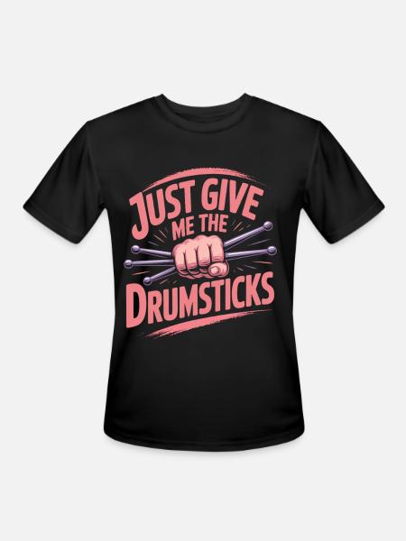 Cardio Drumming - Men's Moisture Wicking Performance T-Shirt - black