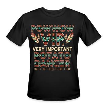 Powwow VIP: Very Important Potato Dancer - Men's Moisture Wicking Performance T-Shirt - black - Front - Jackson (183cm)
