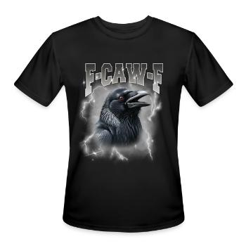 F-CAWE Crow Storm - Men's Moisture Wicking Performance T-Shirt - black - Front - Jackson (183cm)