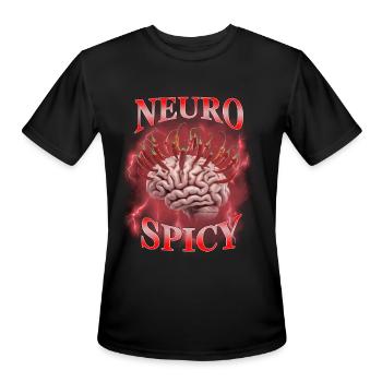 Neuro Spicy Brain - Men's Moisture Wicking Performance T-Shirt - black - Front - Jackson (183cm)
