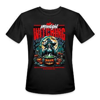 Unique Halloween Scary Witch Mystic and Magical - Men's Moisture Wicking Performance T-Shirt - black - Front - Jackson (183cm)