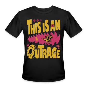 This Is An Outrage Comfort Colors Dungeon Crawler - Men's Moisture Wicking Performance T-Shirt - black - Front - Jackson (183cm)