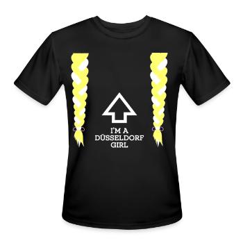 I'm A Düsseldorf Girl  - Men's Moisture Wicking Performance T-Shirt - black - Front - Jackson (183cm)