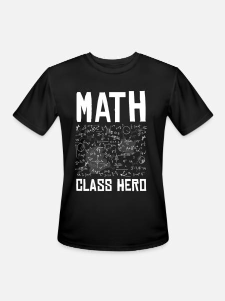 Math Class Hero - Men's Moisture Wicking Performance T-Shirt - black