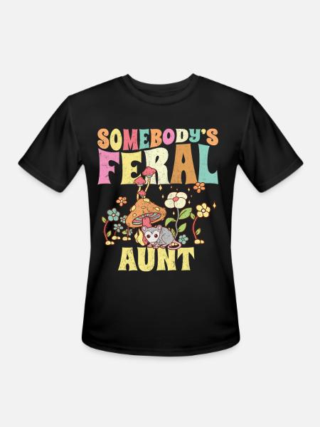Somebody's Feral Aunt Garden - Men's Moisture Wicking Performance T-Shirt - black