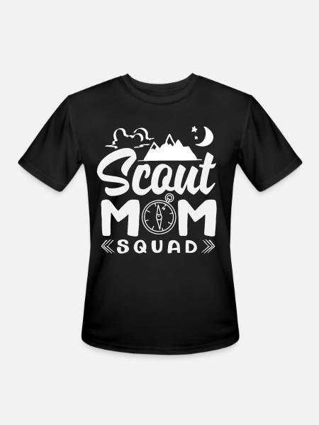 Proud Mother Scout Scouting Mom Squad - Men's Moisture Wicking Performance T-Shirt - black