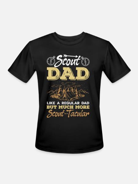 Scout Dad Scouting Camp Leader Father - Men's Moisture Wicking Performance T-Shirt - black