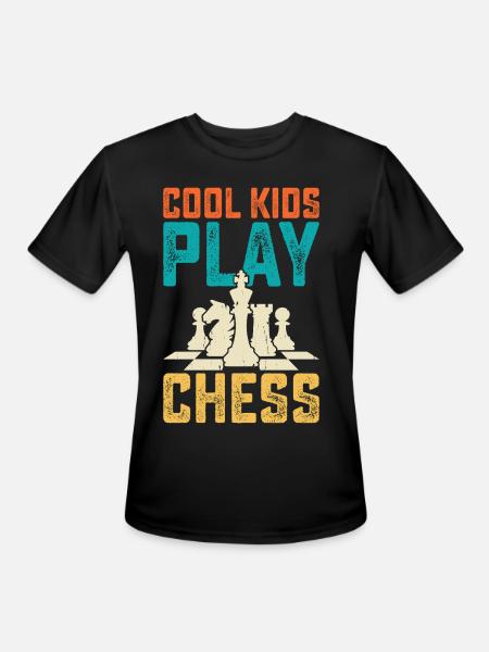 Cool Kids Play Chess - Men's Moisture Wicking Performance T-Shirt - black