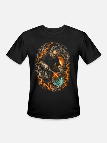 Glass Blowing - Men's Moisture Wicking Performance T-Shirt - black