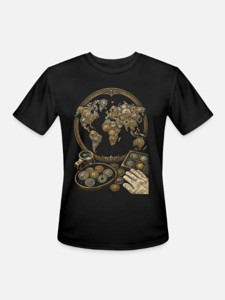 Coin collector Numismatist - Men's Moisture Wicking Performance T-Shirt - black