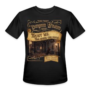 This Opens the Door - Men's Moisture Wicking Performance T-Shirt - black - Front - Jackson (183cm)