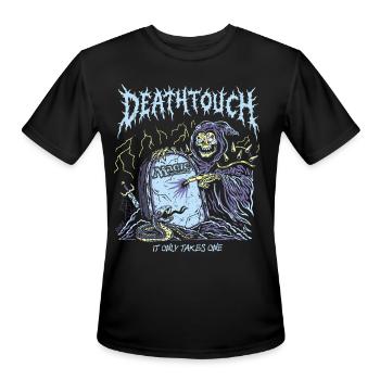 Deathtouch Retro Fantasy Card Game Reaper - Men's Moisture Wicking Performance T-Shirt - black - Front - Jackson (183cm)