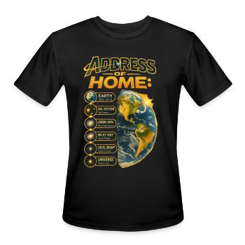 Earth  - Men's Moisture Wicking Performance T-Shirt - black - Front - Jackson (183cm)