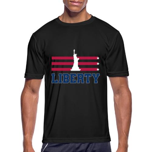 USA: Stars of Liberty - Men's Moisture Wicking Performance T-Shirt