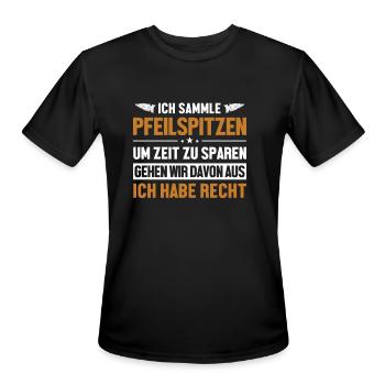 Pfeilspitzensammler hat immer Recht Arrowhead - Men's Moisture Wicking Performance T-Shirt - black - Front - Jackson (183cm)