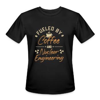 Fueled by Coffee and Nuclear Engineering Nuclear - Men's Moisture Wicking Performance T-Shirt - black - Front - Jackson (183cm)