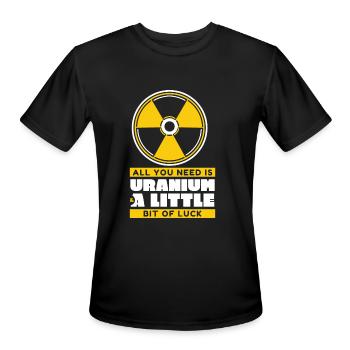 Uranium And A Little Bit Of Luck Uranium Nuclear - Men's Moisture Wicking Performance T-Shirt - black - Front - Jackson (183cm)