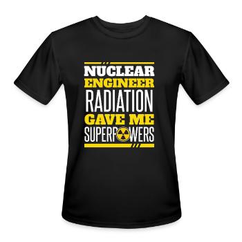 Radiation Gave Me Superpowers Uranium Nuclear - Men's Moisture Wicking Performance T-Shirt - black - Front - Jackson (183cm)