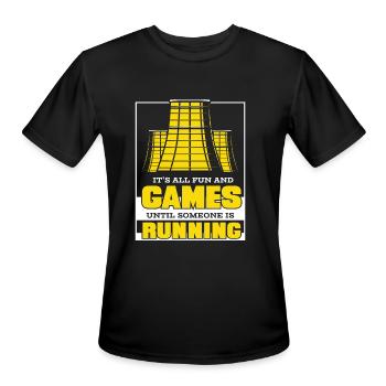 Until Someone Is Running Energy Uranium Nuclear - Men's Moisture Wicking Performance T-Shirt - black - Front - Jackson (183cm)
