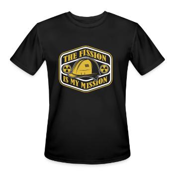 The Fission Is My Mission Energy Uranium Nuclear - Men's Moisture Wicking Performance T-Shirt - black - Front - Jackson (183cm)