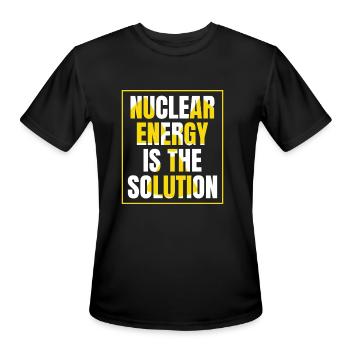 Nuclear Energy Is The Solution Uranium Nuclear - Men's Moisture Wicking Performance T-Shirt - black - Front - Jackson (183cm)