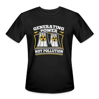Generating Power Not Pollution Energy Nuclear - Men's Moisture Wicking Performance T-Shirt - black - Front - Jackson (183cm)