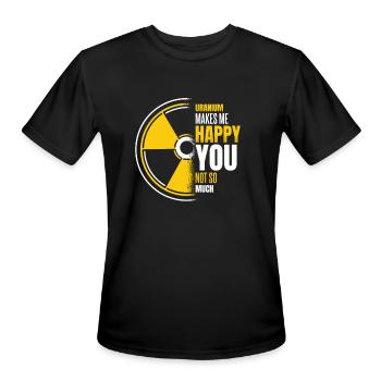 Uranium Makes Me Happy Uranium Energy Nuclear - Men's Moisture Wicking Performance T-Shirt - black - Front - Jackson (183cm)