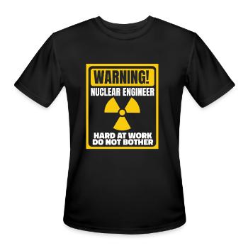 Hard At Work Do Not Bother Energy Uranium Nuclear - Men's Moisture Wicking Performance T-Shirt - black - Front - Jackson (183cm)