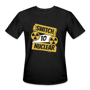 Switch To Nuclear Energy Uranium Operator Nuclear - Men's Moisture Wicking Performance T-Shirt - black - Front - Jackson (183cm)