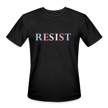 RESIST - Trans Trans - Men's Moisture Wicking Performance T-Shirt - black - Front - Jackson (183cm)