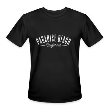 Paradise Beach California - Men's Moisture Wicking Performance T-Shirt - black - Front - Jackson (183cm)